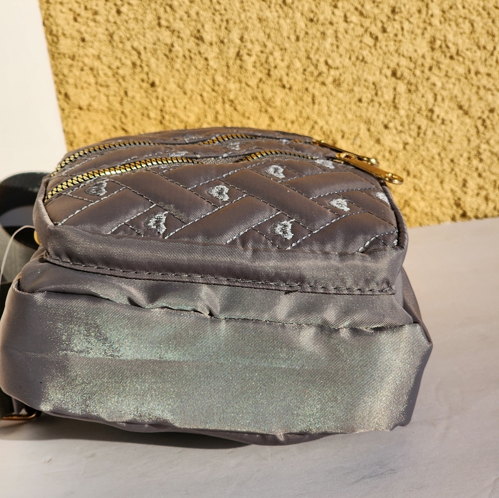 Stylish Grey Sling Bag for Women 4 Zipper Pocket Crossbody Bags Purse - Picture 6 of 7